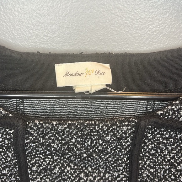 ANTHROPOLOGIE Meadow Rue Mitzie‎ Black Short Sleeves Short Tunic Dress Size S - Picture 3 of 6